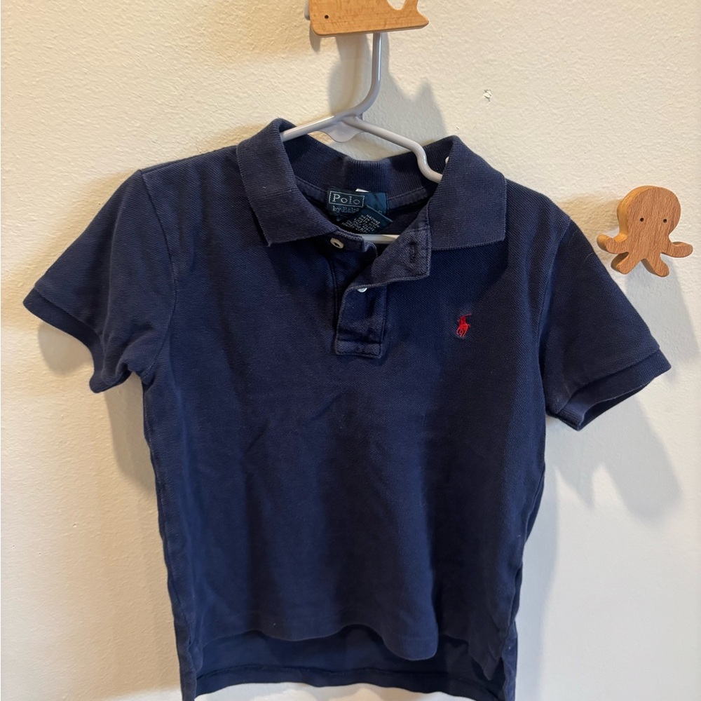 Ralph Lauren Kids Navy Polo Shirt with Red Pony